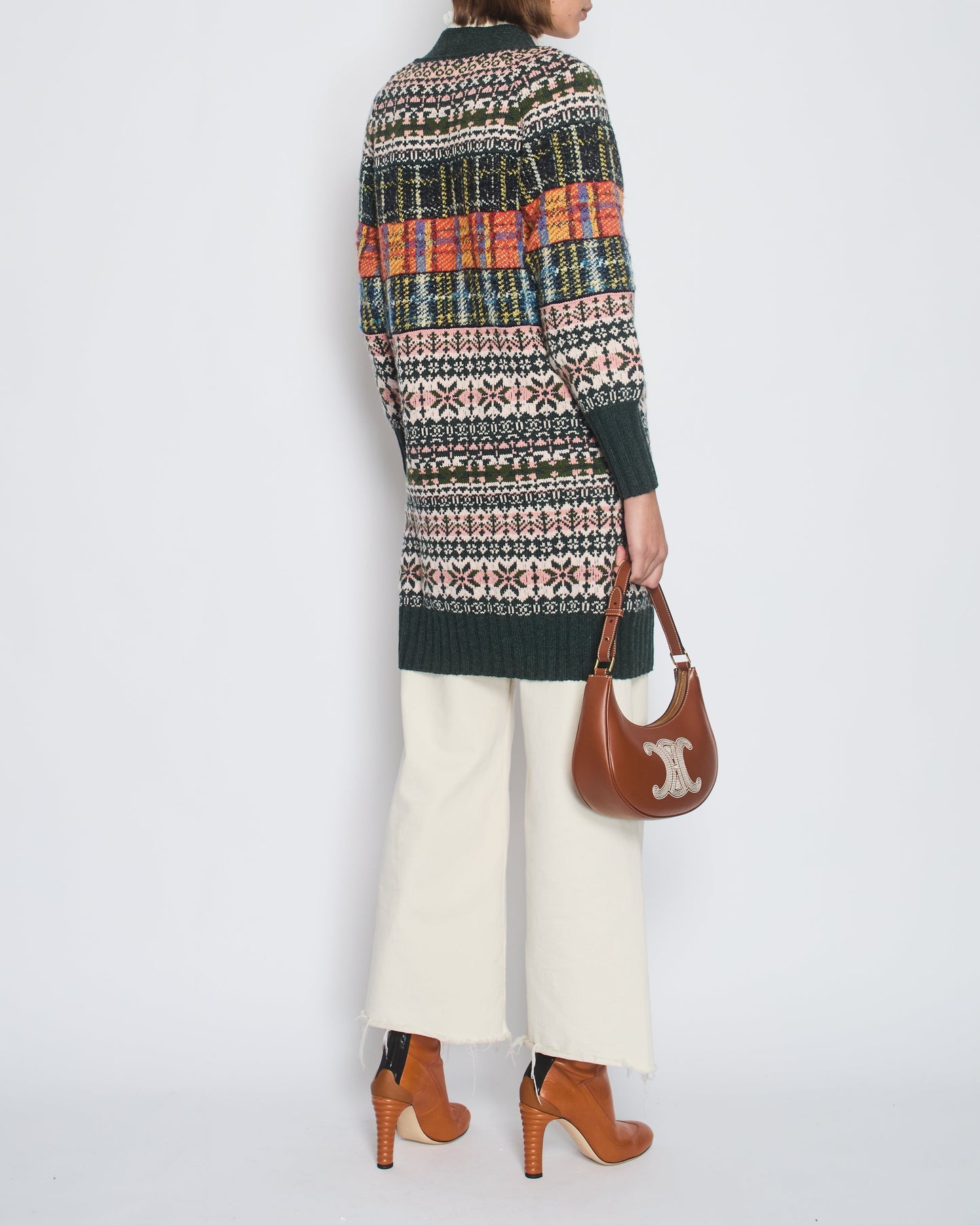 Chanel Green Metiers D'Art Paris-Edinburgh Long-Line igan with Lion Button Detail Size FR 34 (UK 6)