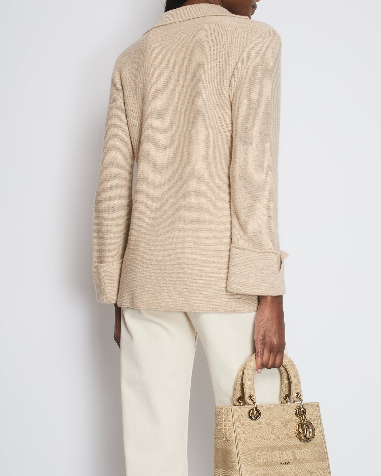 Chanel 99/A Beige Cashmere Long Sleeve igan Size FR 40 (UK 12)