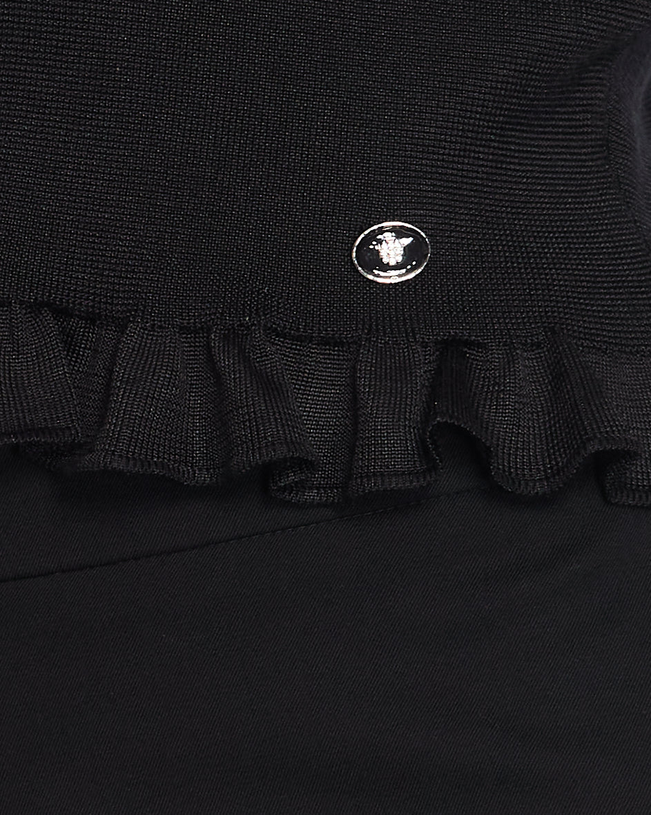Chanel Fine Knit Turtleneck Pullover Jumper With Frill Detail Size FR 38 (UK 10)