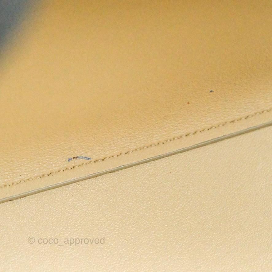 Celine Small Sleek Trapeze Beige Calfskin/Patent