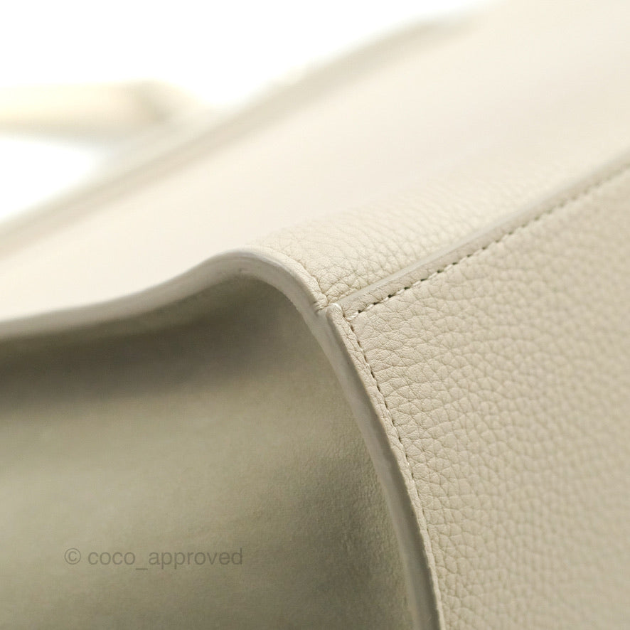 Celine Small Sleek Trapeze Beige Calfskin/Patent
