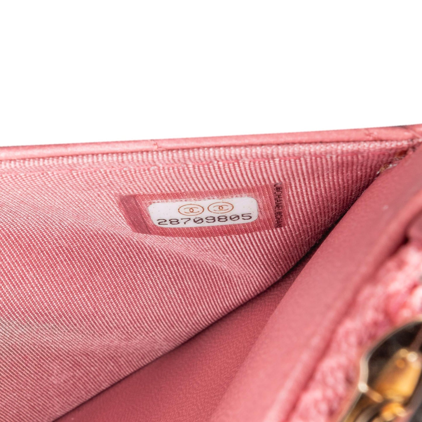 Pink Chanel Chevron Quilted Lambskin Trendy CC Wallet on Chain Crossbody Bag