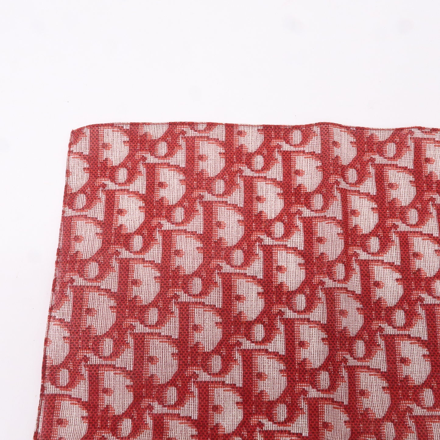 Christian Dior Trotter Print Cotton 100 % Scarf Red