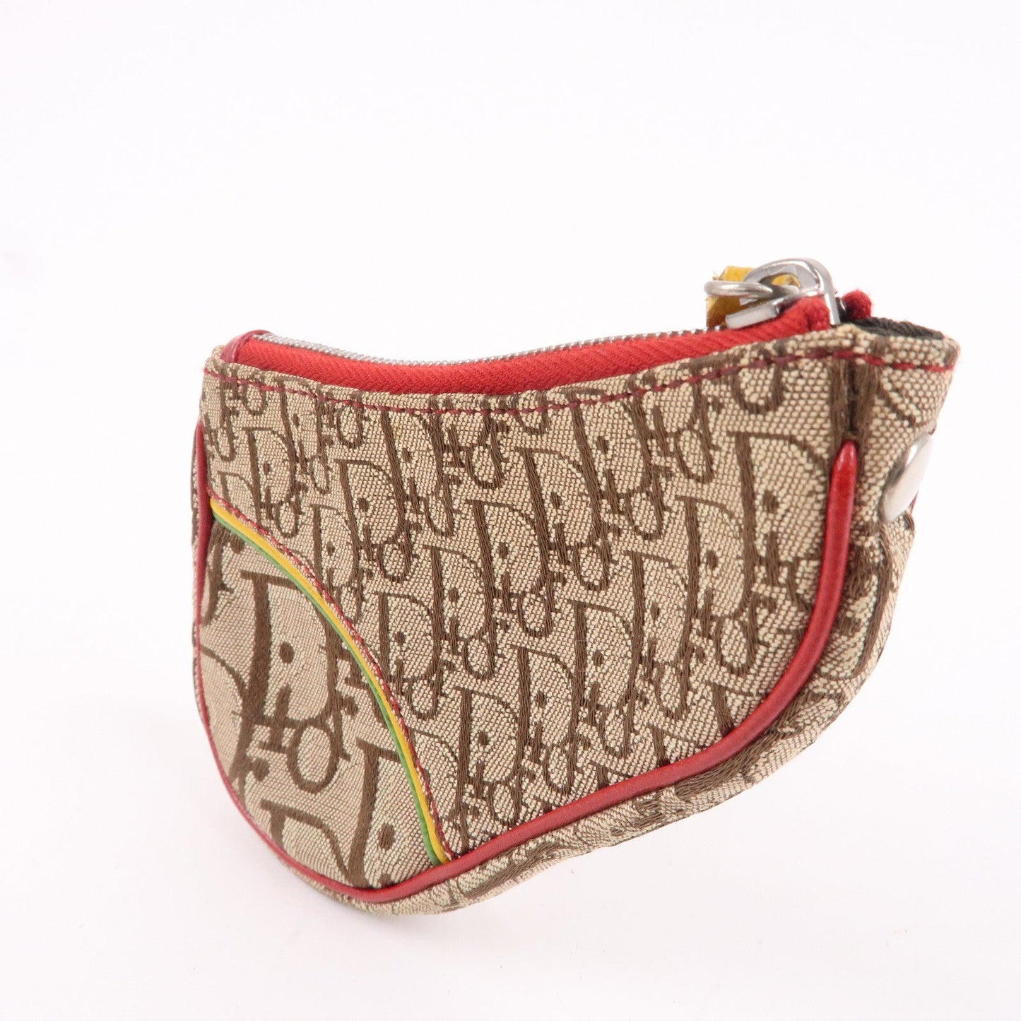 Christian Dior Rasta Trotter Canvas Leather Saddle Coin Case