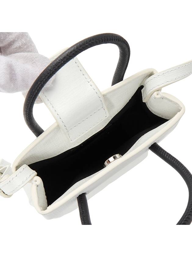 Luxury Balenciaga  Logo Print Phone Holder Small Cross Bag White