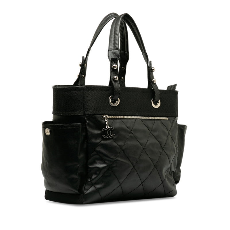 CHANEL COCOMARK PARIBIARITZ GM Tote BAG BLACK PVC LINKS LEADER LADY CHANEL SHOPPING MARKET SHOPPING CHANEL