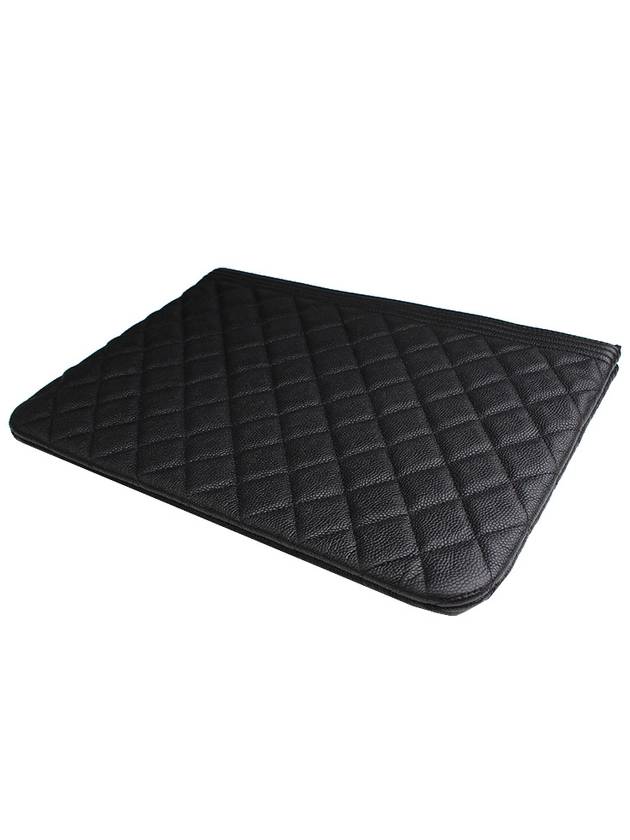 Boy Black Caviar Gold Plated Medium Clutch No 25 Chanel