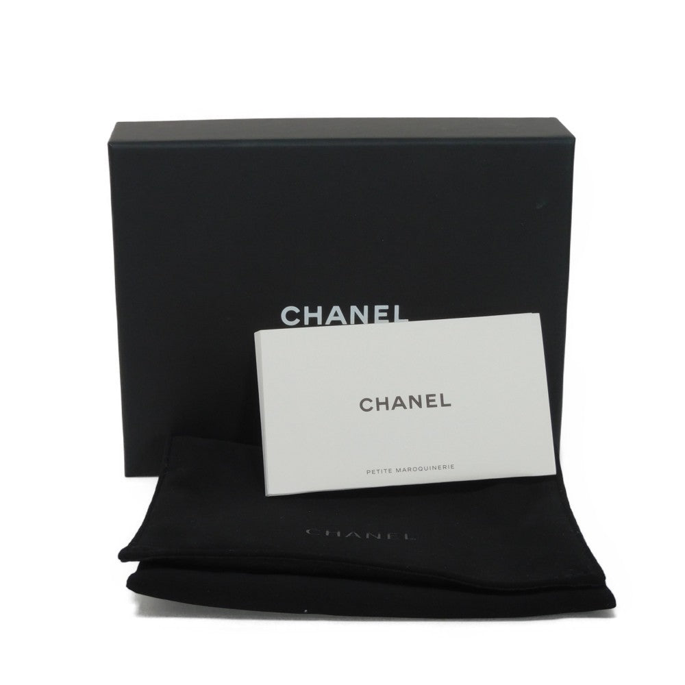 CHANEL Bifold Wallet AP3519 Grained shiny calfskin (embossed) Light yellow x light purple COCO Mark Small flap wallet Women Used