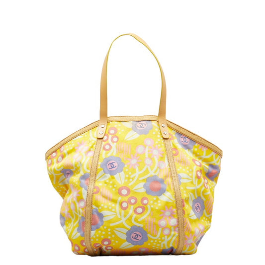 Chanel Flowers Flower  Multi-Color Canvas Leather  Chanel
