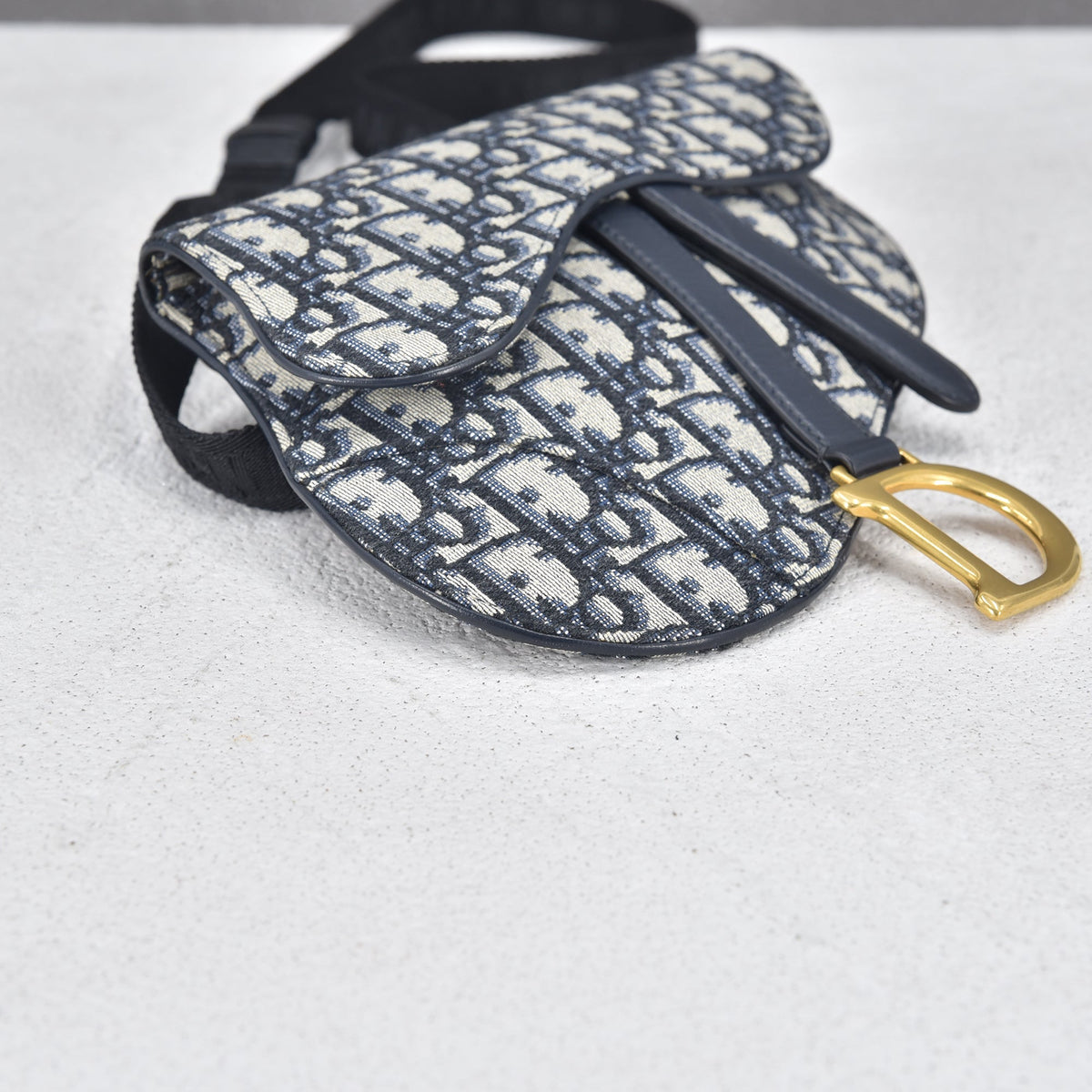 Oblique Canvas Saddle Belt Bag