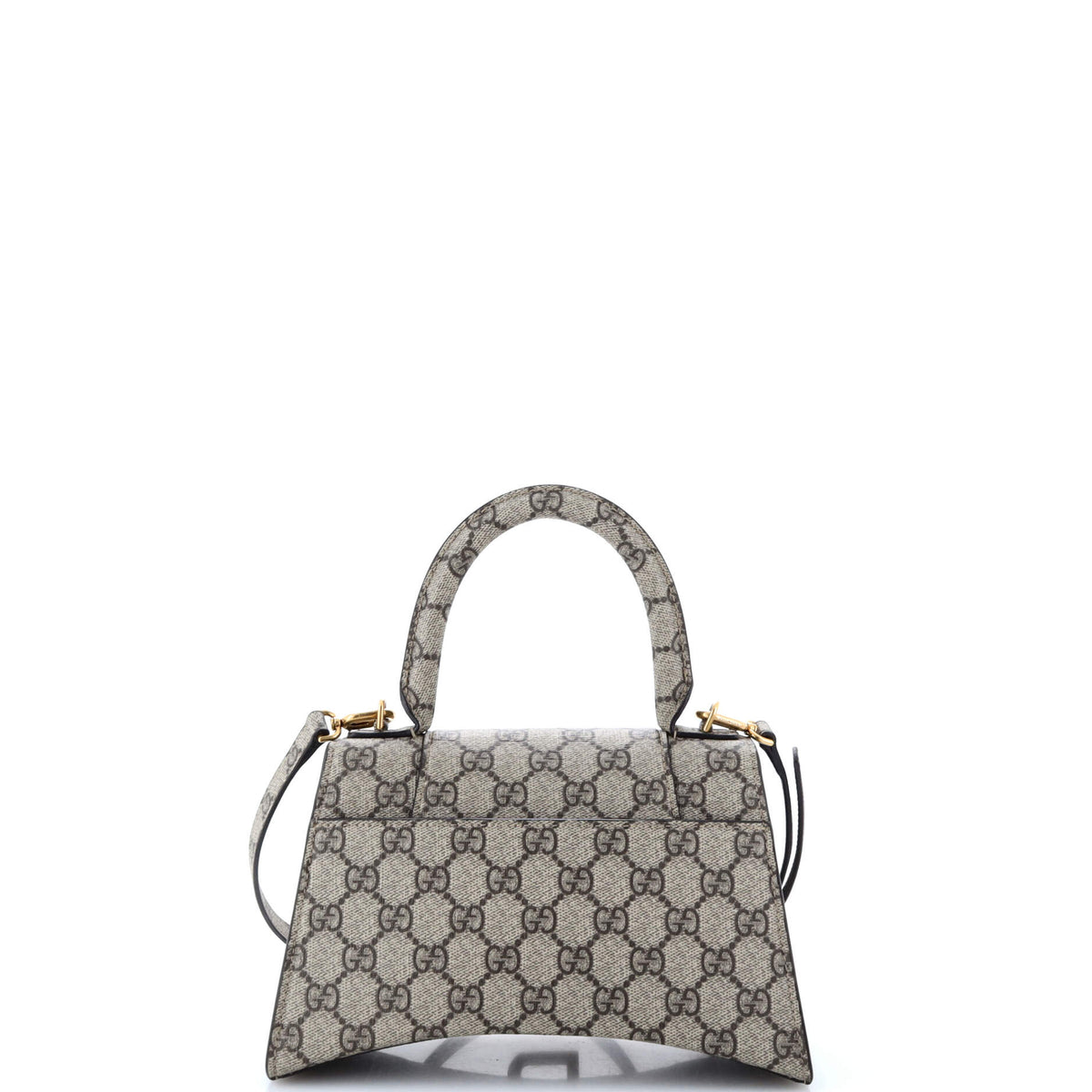 x Luxury Balenciaga  The Hacker Project Hourglass Top Handle Bag GG Coated Canvas Small