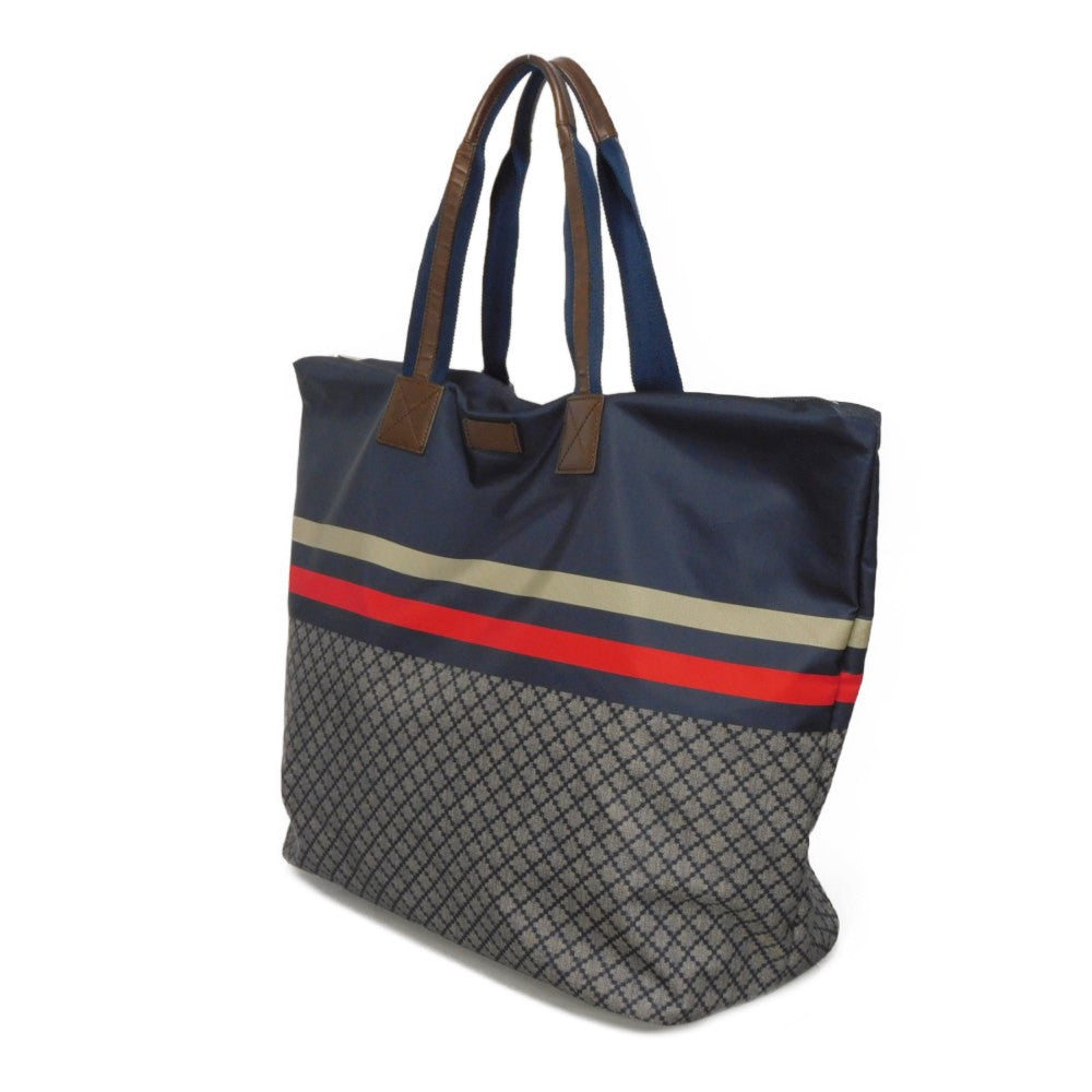 GUCCI Tote Bag 268106 F951N 8611 Nylon Navy x red web Diamante Tote mens Used