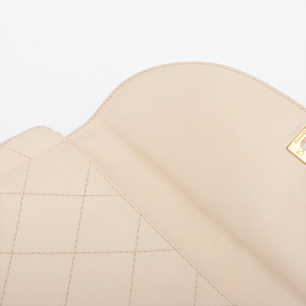 Chanel Matrasse  Chain Shoulder Bag Beige Gold  5th