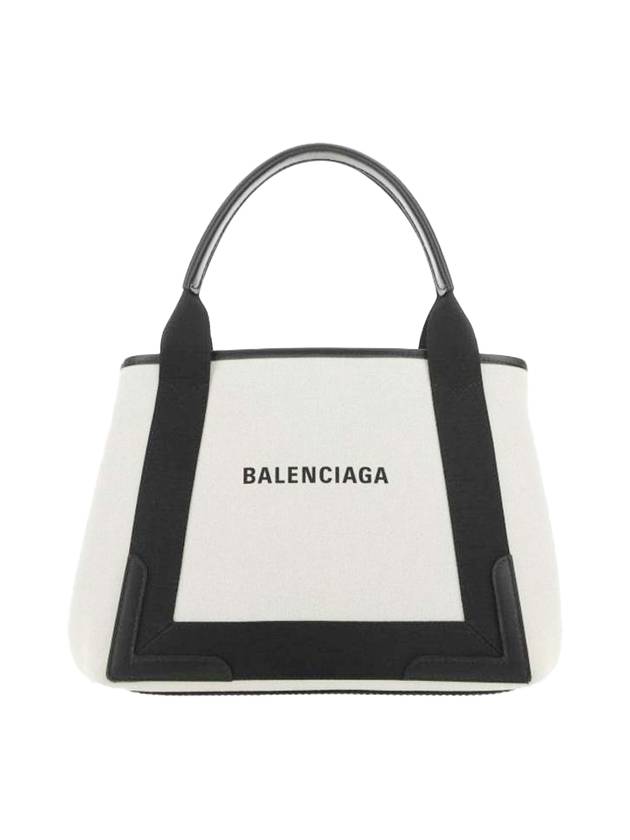 Luxury Balenciaga  Cabas Small Tote Bag Natural Black