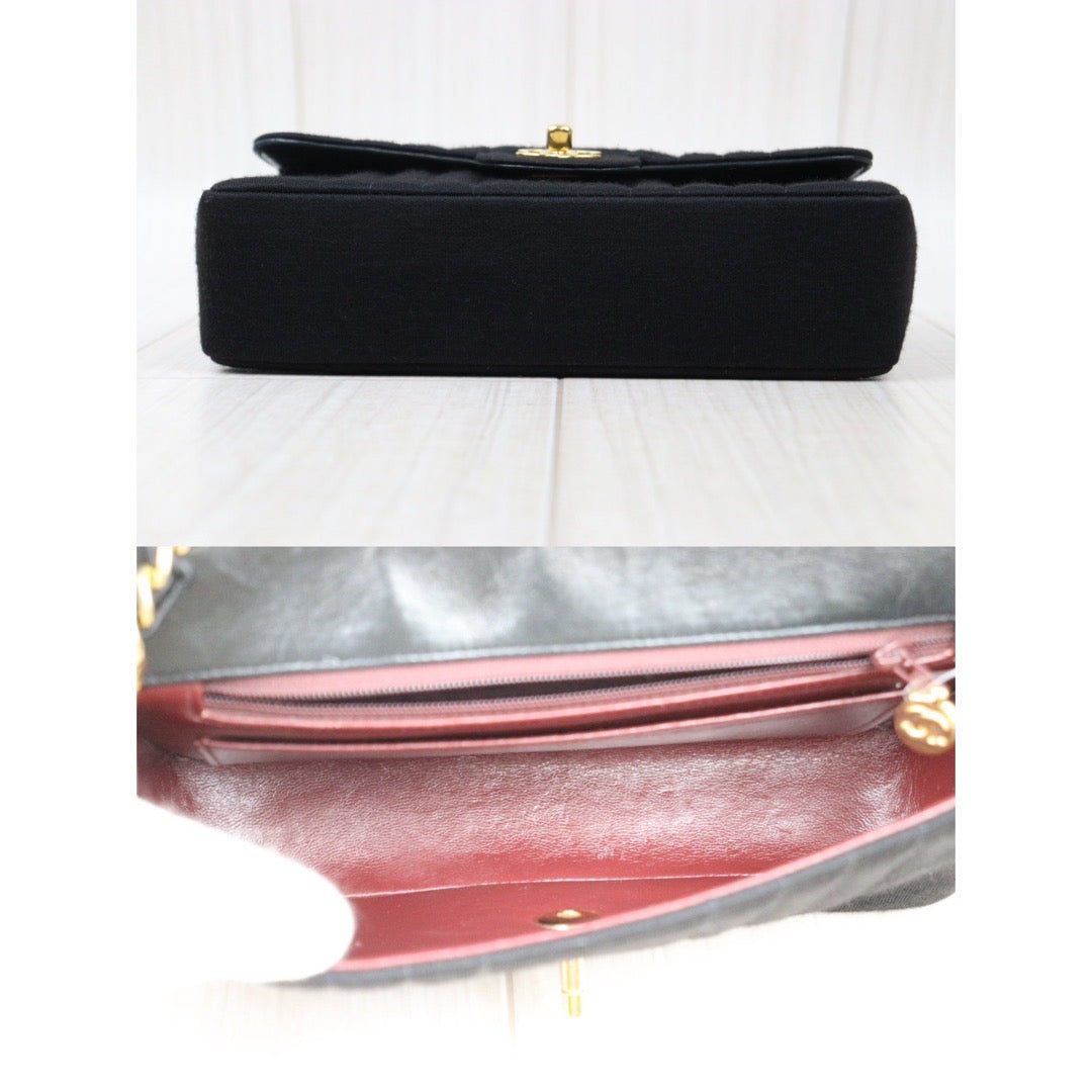 Rank AB ｜ CHANEL Canvas Baguette 23 Shoulder Bag Black Made In 2006-2008Year｜ P24061142