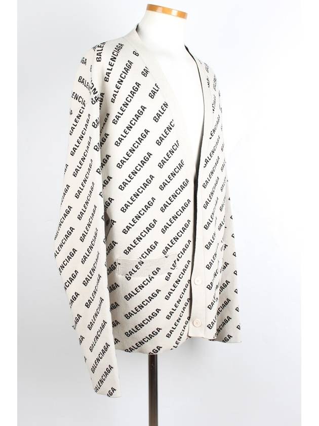 Luxury Balenciaga  All over multi logo cardigan L