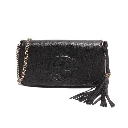 Gucci Interlocking G Soho Medium - Black Crossbody Bags, Handbags ITCOICSVVG