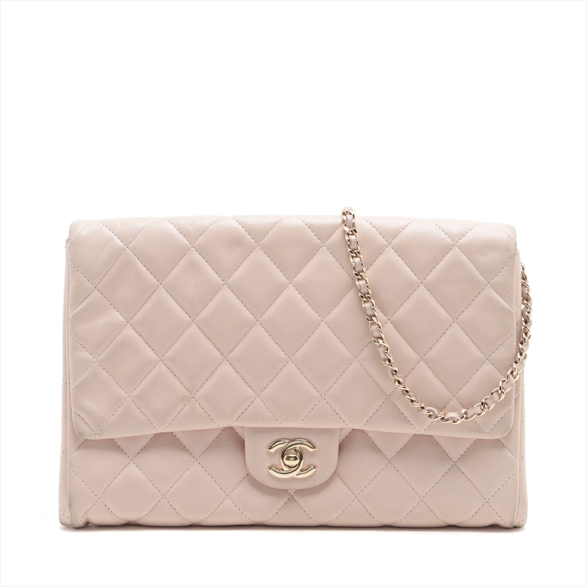 Chanel Mattress kin Chain Shoulder Bag Pink Gold  15th