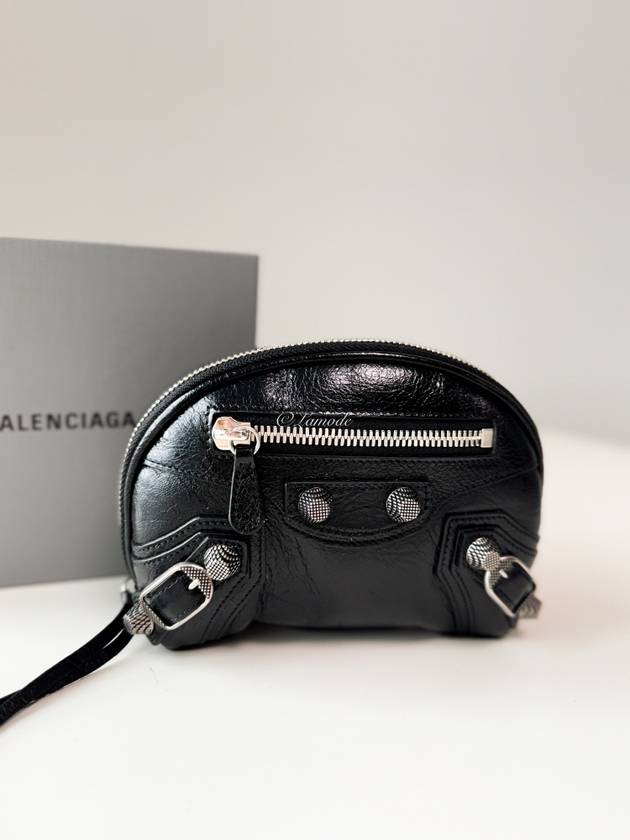 Luxury Balenciaga  Le Cagole Small Cosmetic Pouch Bag Black