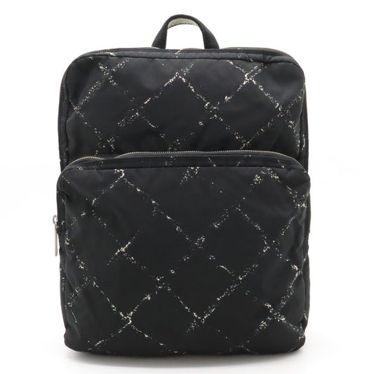 Chanel  Travel Line Rucksack Backpack  Nylon  Black Black Blumin