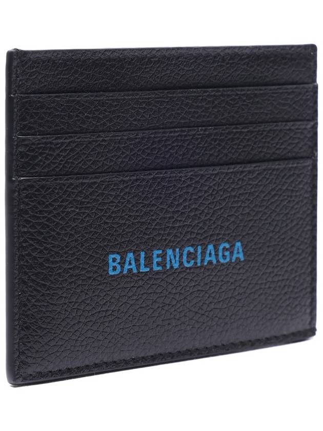 Luxury Balenciaga  Logo Print Leather Card Wallet