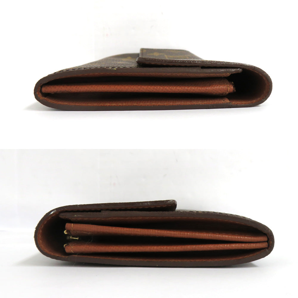 Louis Vuitton M61725 Portemoney Monogram Two Fold Wallet Brown Leather  Mens