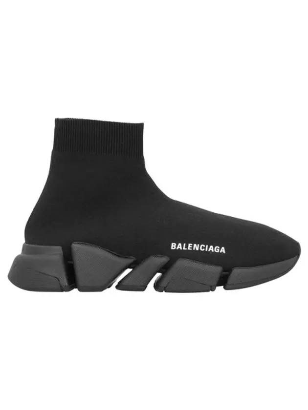 Luxury Balenciaga  WoMen's Speed 2 0 Recycled Knit High Top Sneakers Black