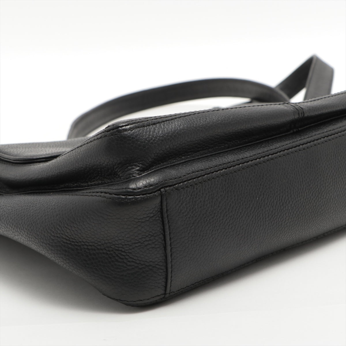 Chanel Coco Caviar S Tote Bag Black Gold  4th