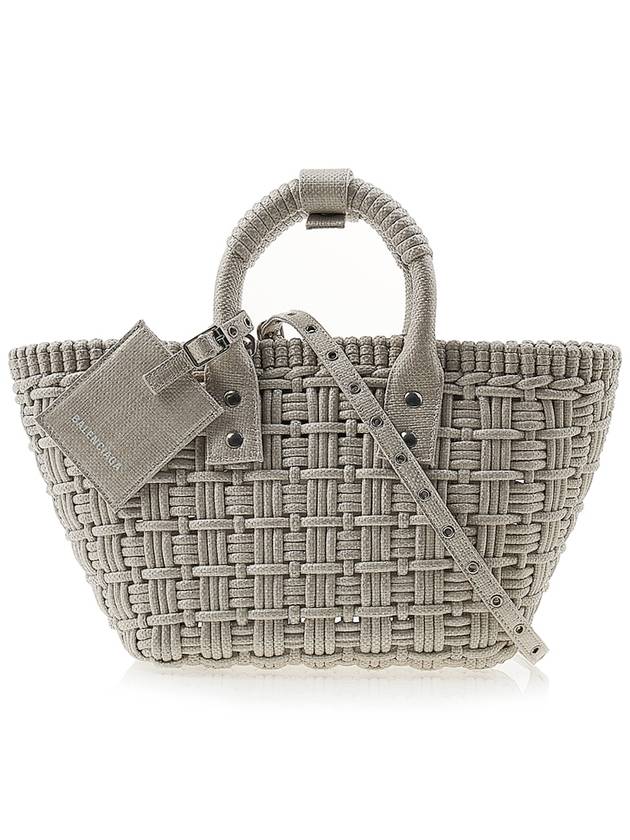 Luxury Balenciaga  Bistro XS Basket Tote Bag Abbey Stone