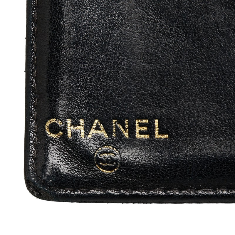 Chanel Double Folded Wallet Caviar Skin/Leather Black  Caviar