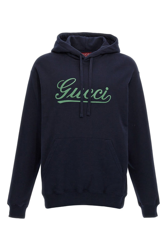 Gucci Men Logo Embroidery Hoodie
