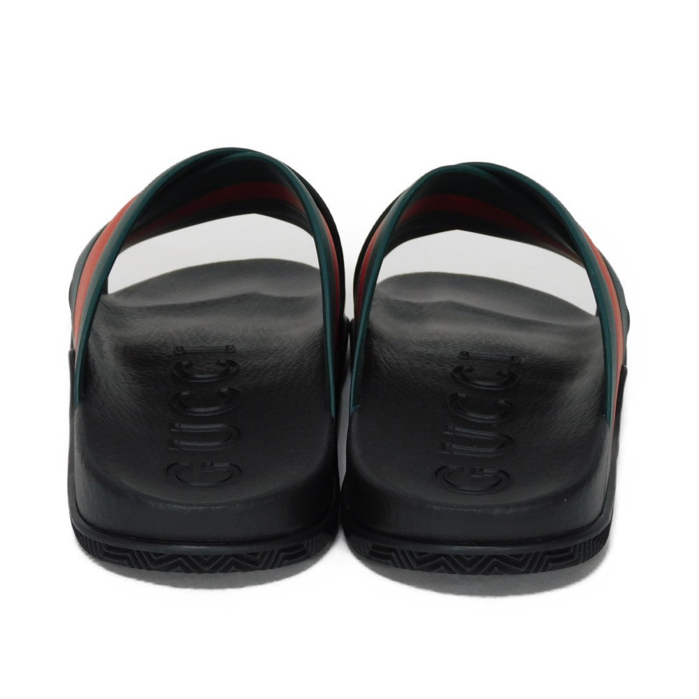 GUCCI Sandals 630326 J8700 8460 rubber Green x Red x Black Sherry line Web stripe slide sandals mens Used