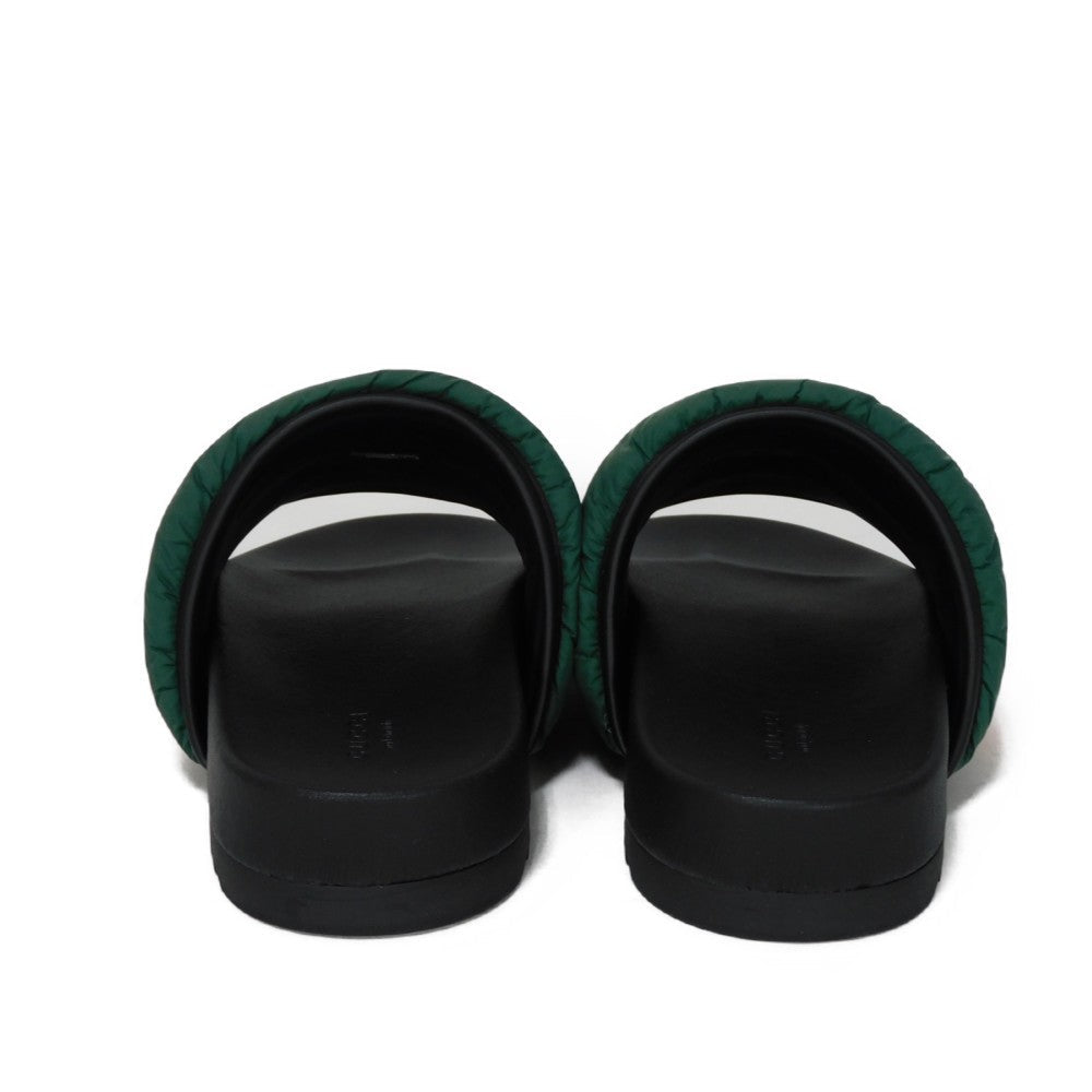 GUCCI Sandals 700320 UFR30 3060 Nylon, Rubber Green x Red x Black Sherry line Padded Web Slides Women Used