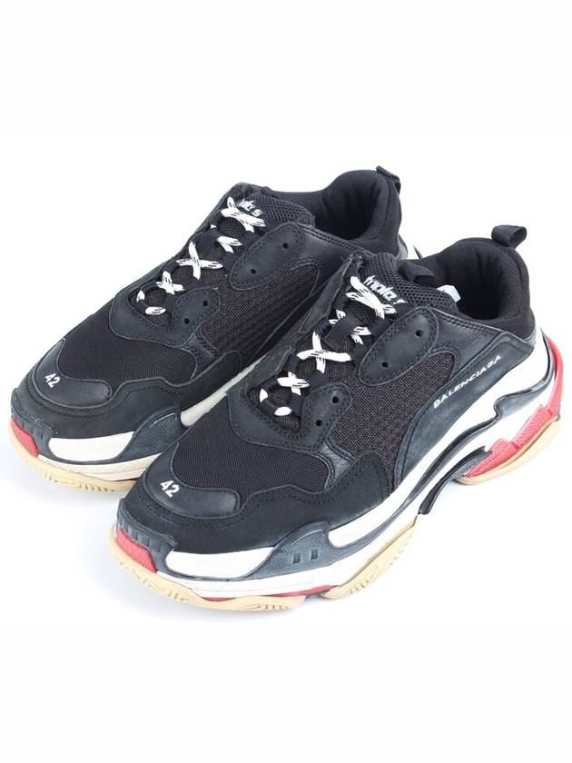 Luxury Balenciaga  Triple S black red sneakers 41 5 265