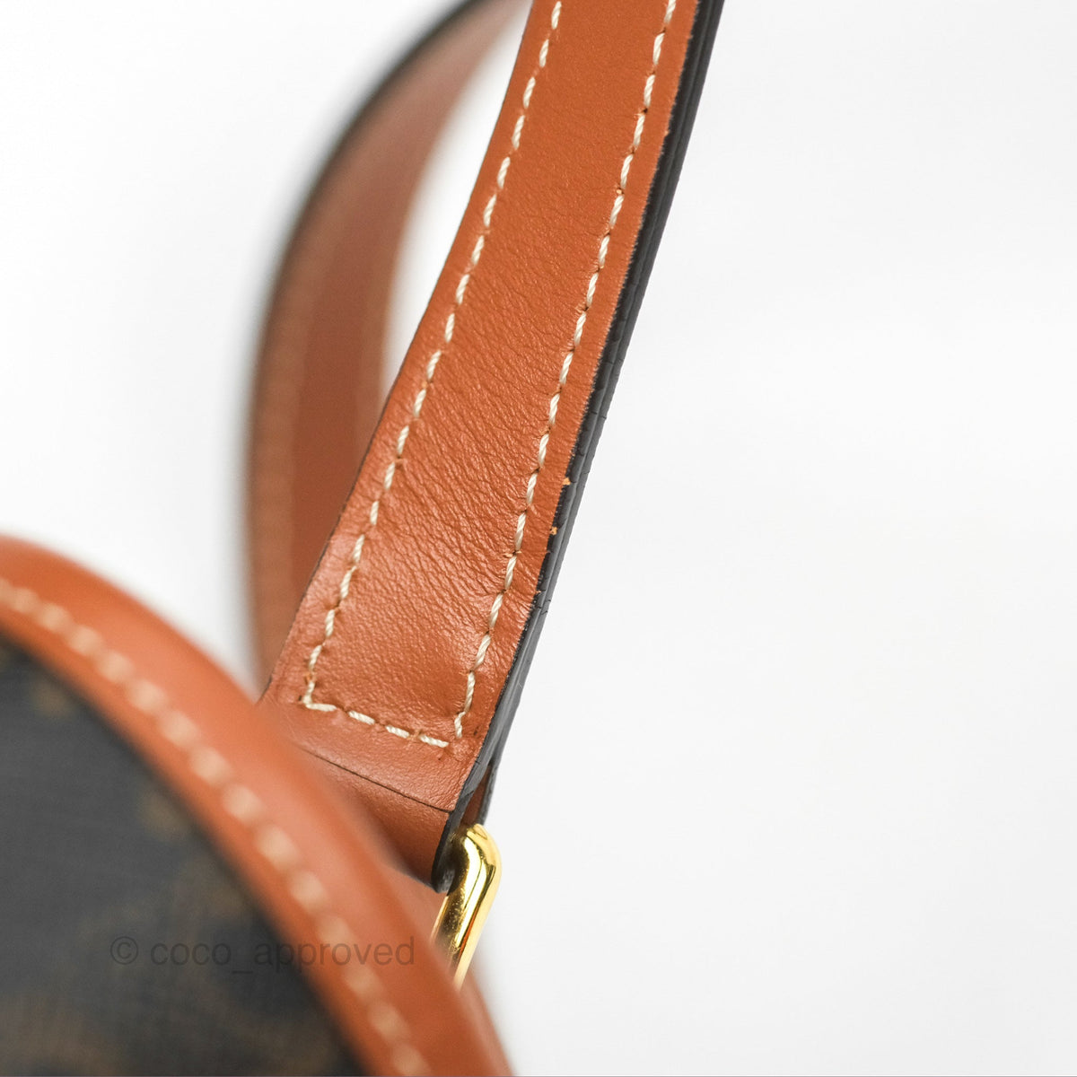Celine Medium Folco Bag Triomphe Canvas Tan