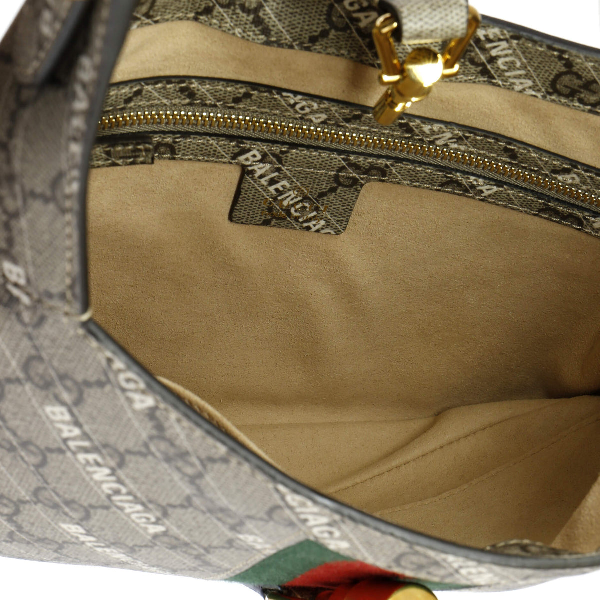 x Luxury Balenciaga  The Hacker Project Jackie 1961 Hobo GG Coated Canvas Small