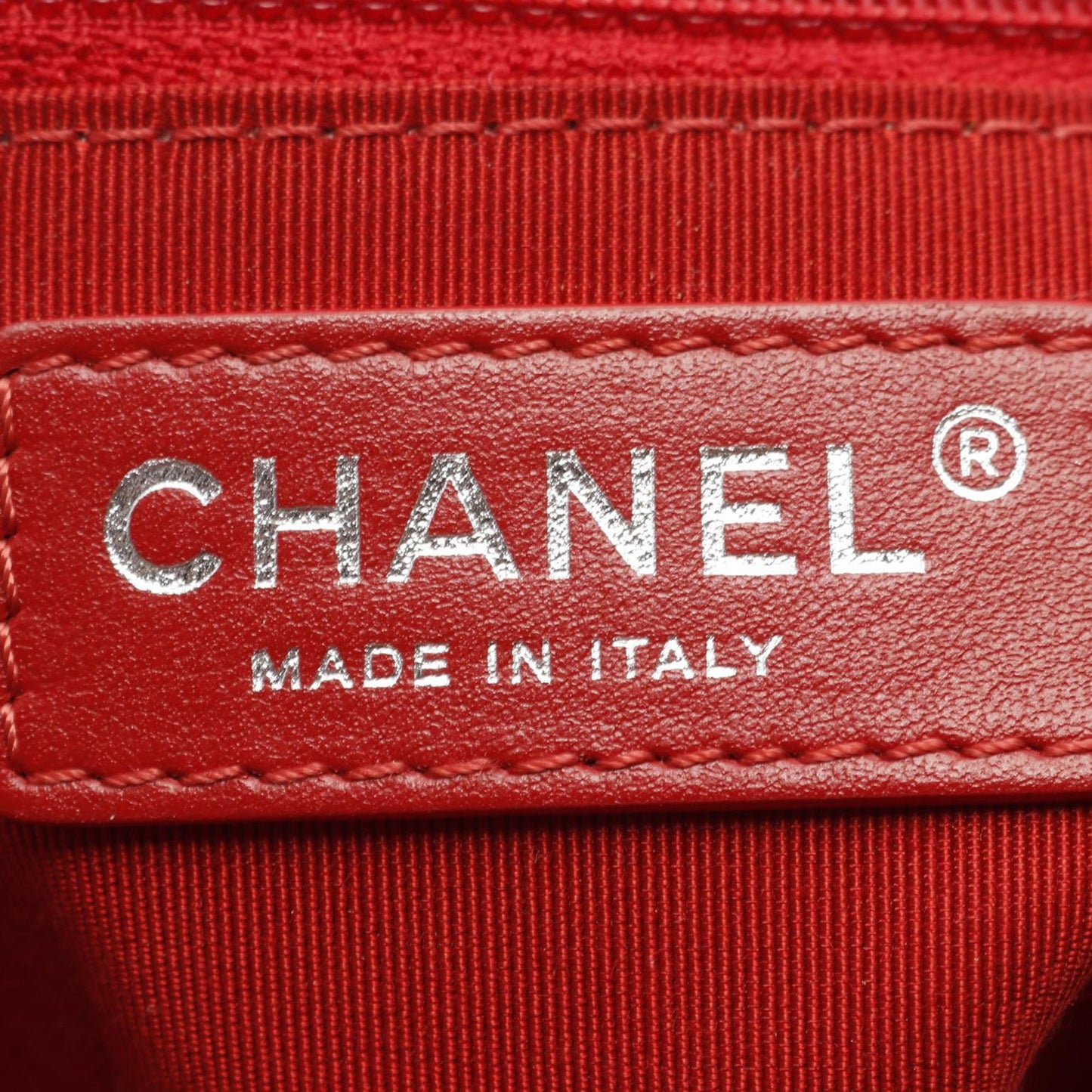 Red Chanel Medium Crumpled Calfskin Airlines Casual Rock Flap Shoulder Bag