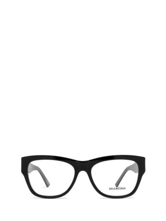 Luxury Balenciaga  Acetate Square Eyeglasses Black