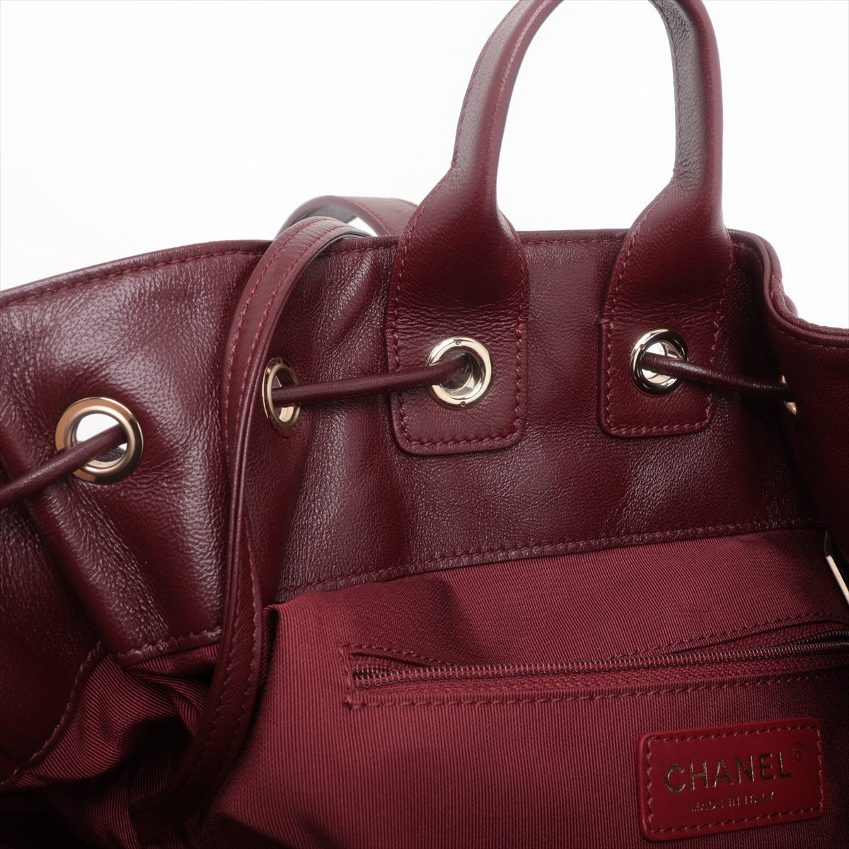 Chanel Matrasse in Chain Ruckside Bordeaux G  28th