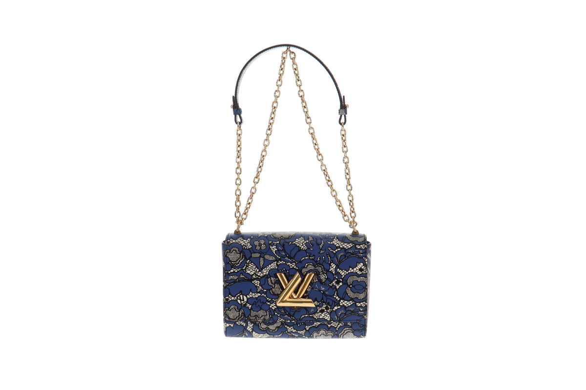 Louis Vuitton Navy Flower and Lace Twist MM FL1177