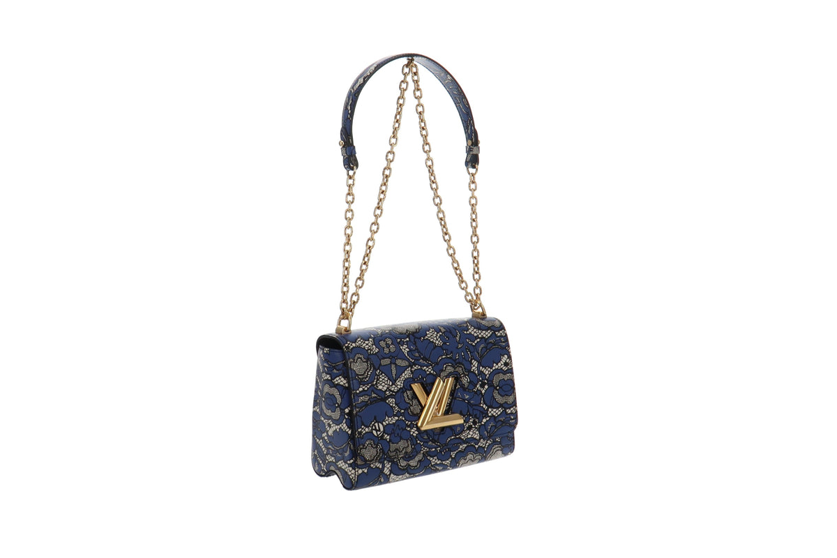 Louis Vuitton Navy Flower and Lace Twist MM FL1177