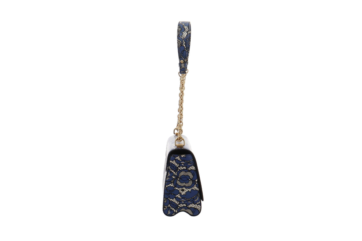 Louis Vuitton Navy Flower and Lace Twist MM FL1177
