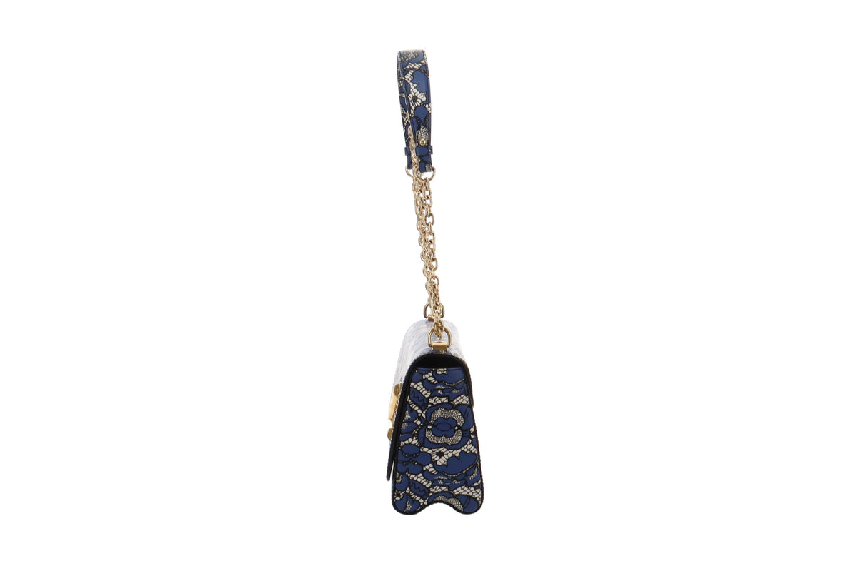 Louis Vuitton Navy Flower and Lace Twist MM FL1177