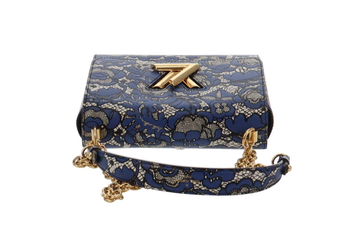 Louis Vuitton Navy Flower and Lace Twist MM FL1177