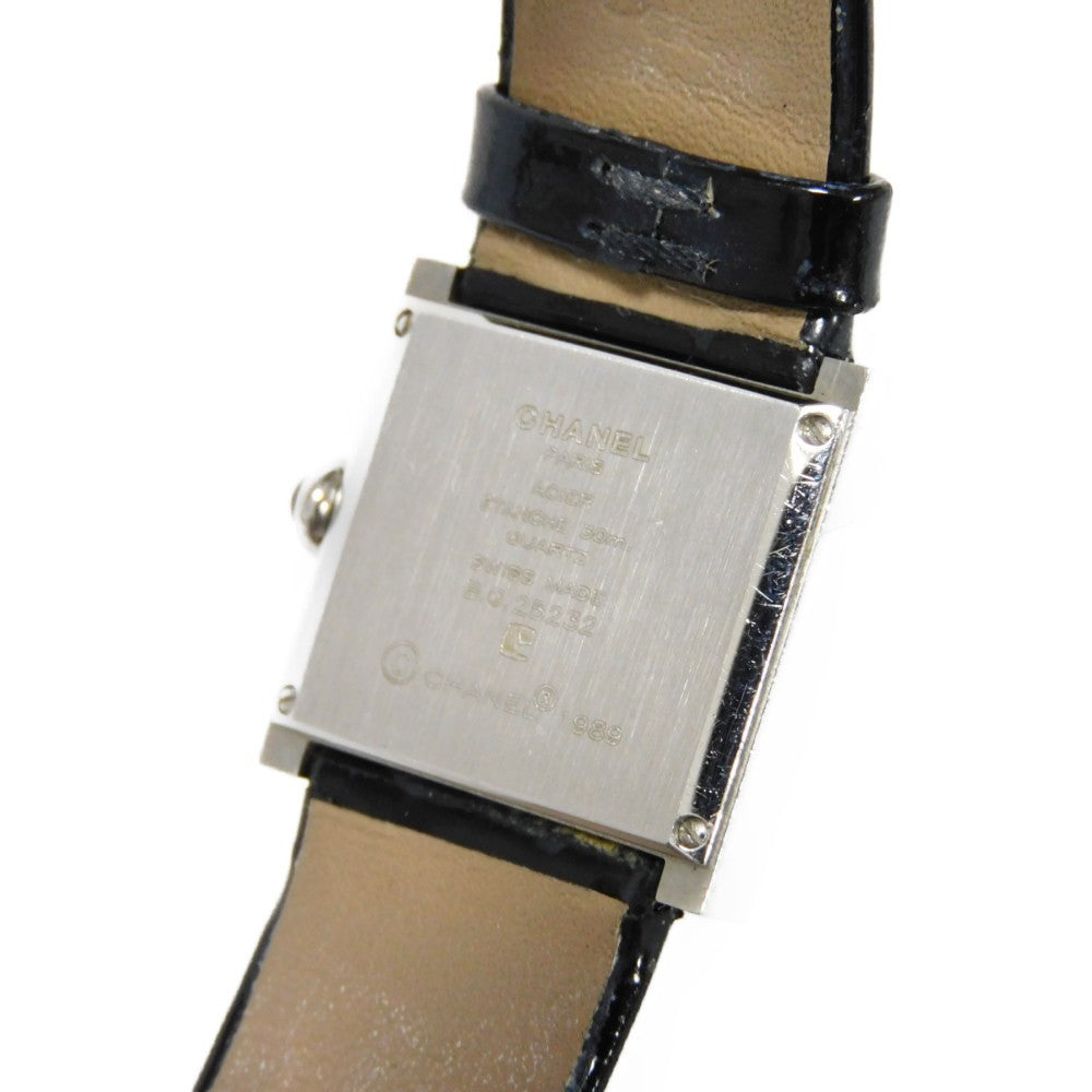 CHANEL Watches Quartz H0572 Stainless steel, leather Silver Mademoiselle white dial