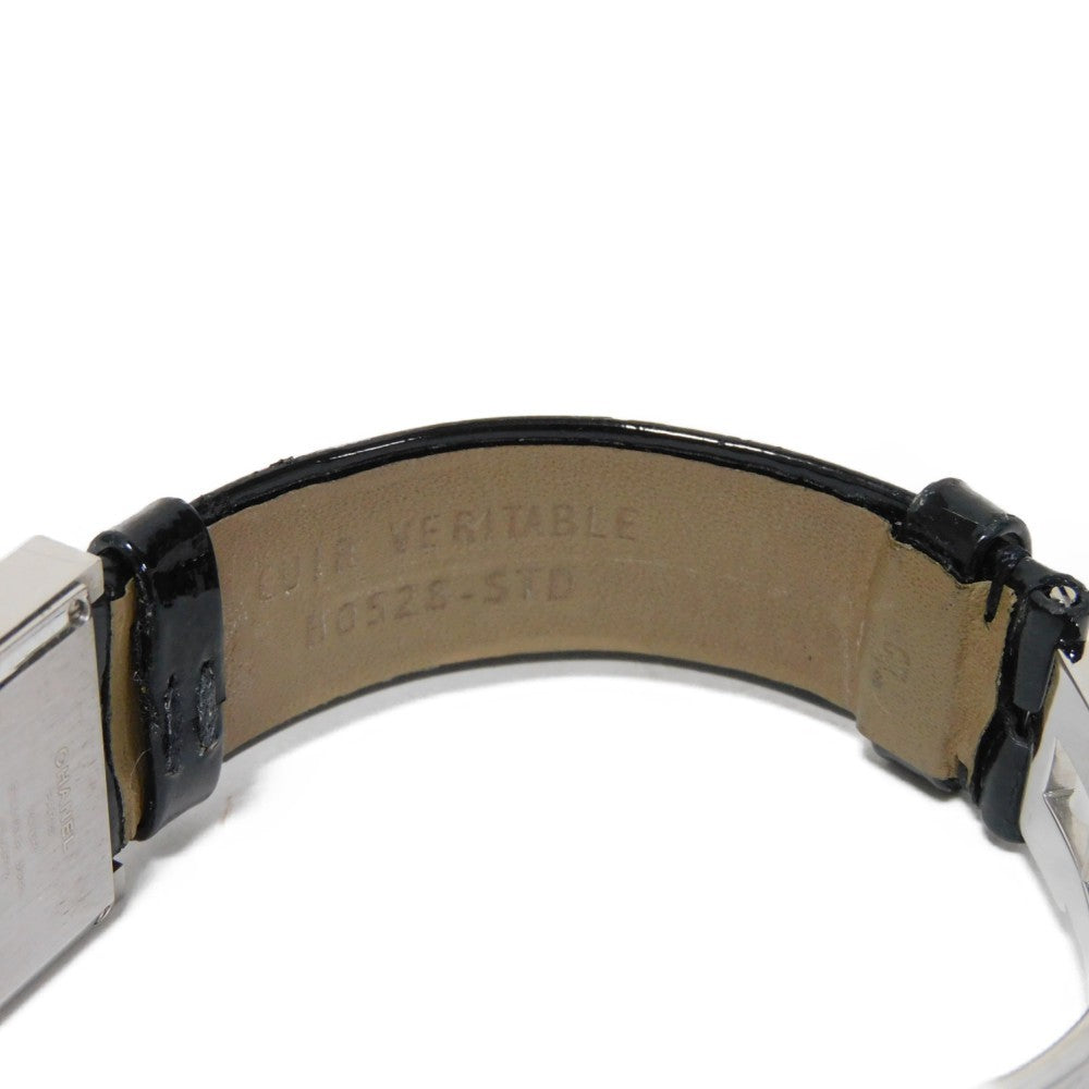 CHANEL Watches Quartz H0572 Stainless steel, leather Silver Mademoiselle white dial