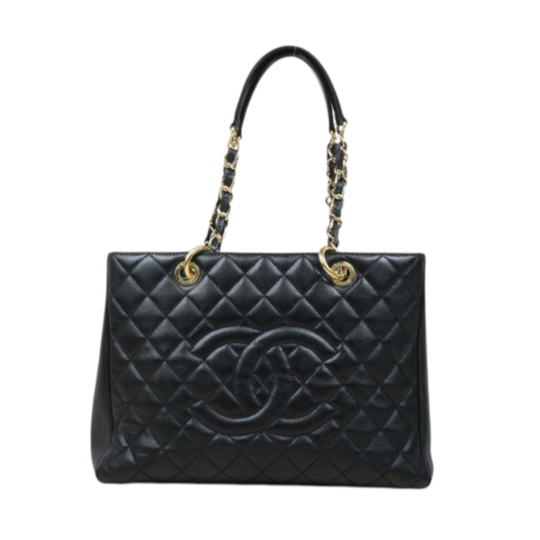 Very Good ( Rank A) ｜ CHANEL Matrasse GST Chain Tote Bag Caviar Skin Black  Made In 2014-2015 Year｜S25032602