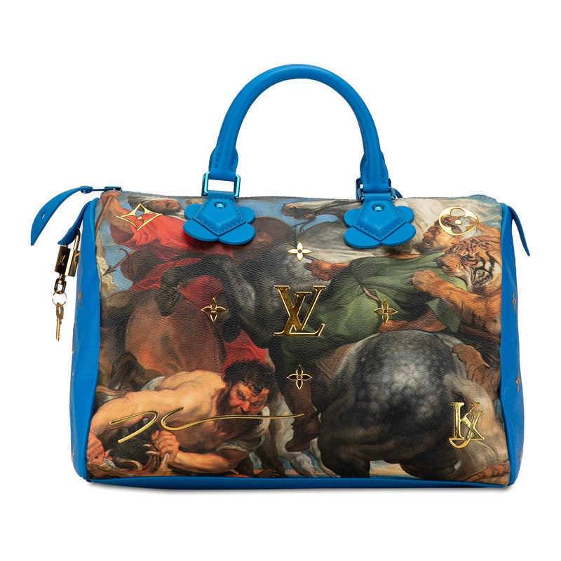 Louis Vuitton Monogram Celti Musters Collection 2017 Limited Speedy 30 Boston Bag M43305 Grand Blue Multicolor PVC Leather  Louis Vuitton