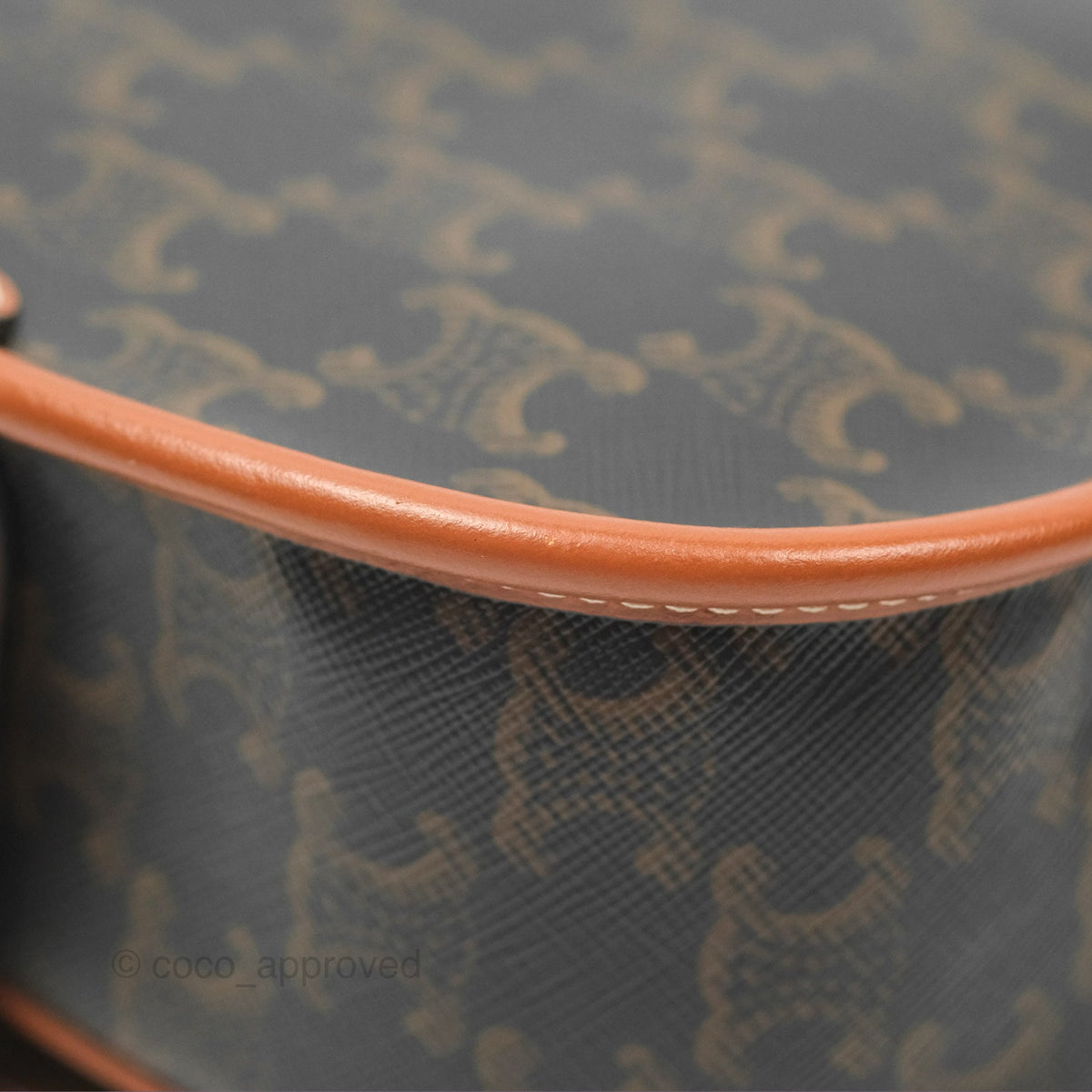 Celine Medium Folco Bag Triomphe Canvas Tan