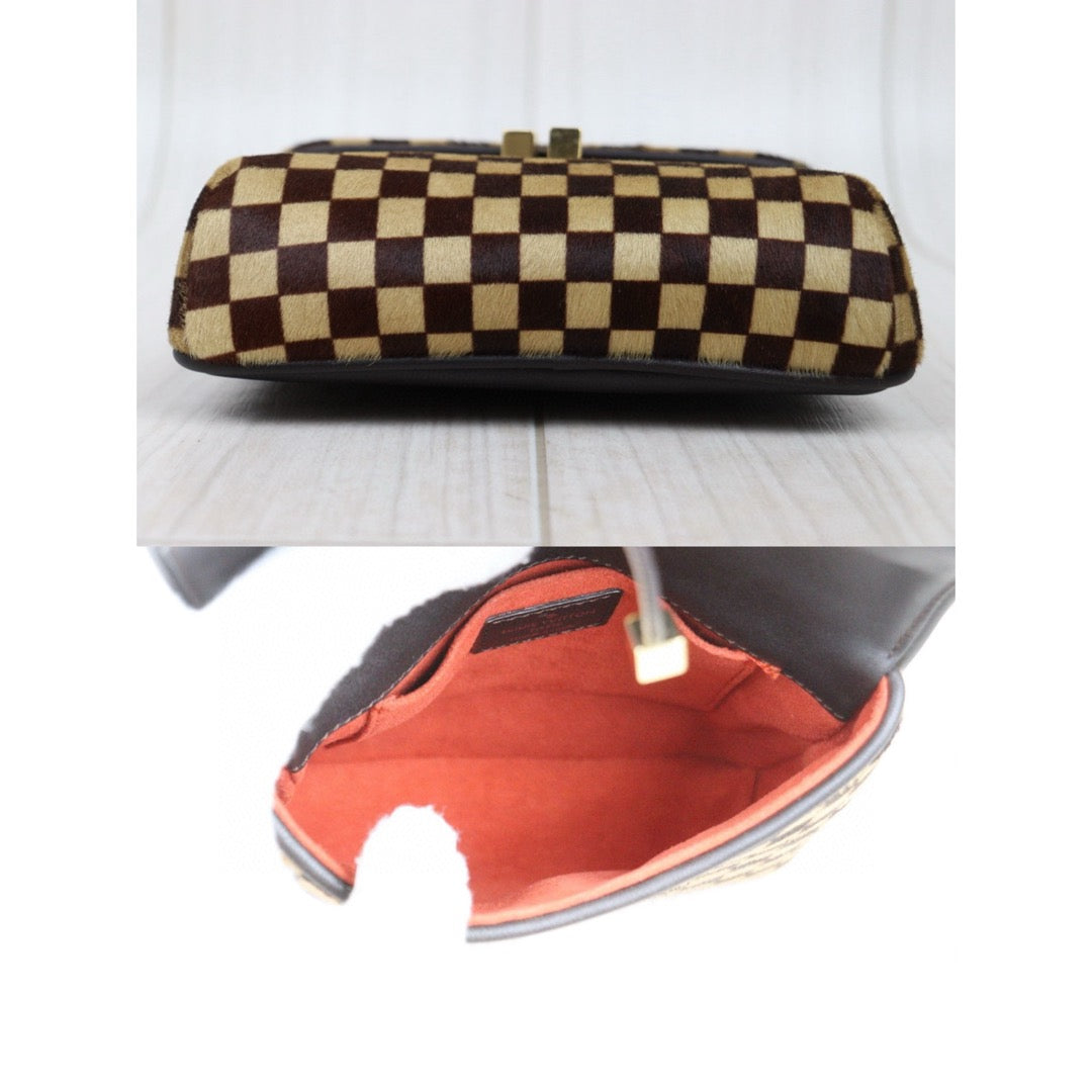 Very Good ( Rank A)｜ LV Gazelle Damier Sauvage Halaco Shoulder Bag Brown ｜S25021023
